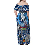 Custom NAIDOC Week 2024 Bulldogs Off Shoulder Maxi Dress Mascot Rugby