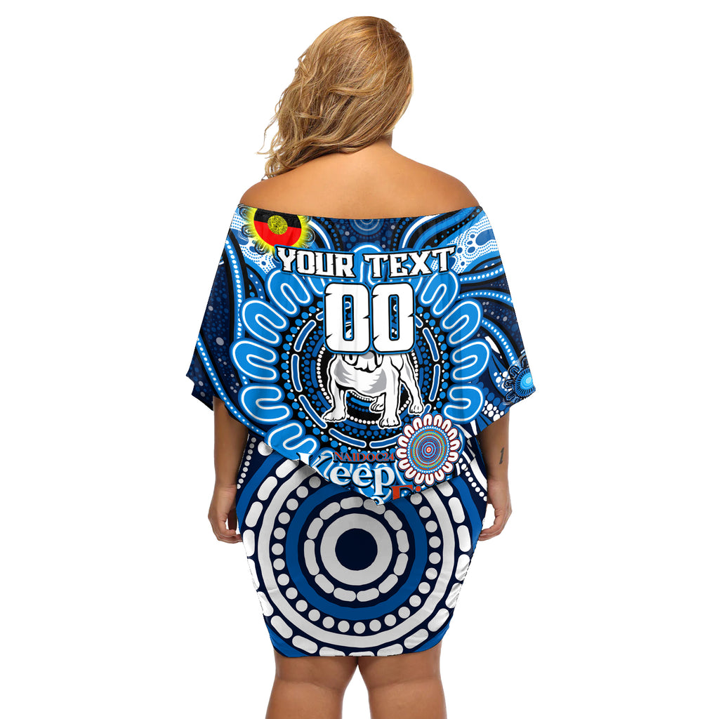 Custom NAIDOC Week 2024 Bulldogs Off Shoulder Short Dress Mascot Rugby