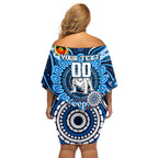 Custom NAIDOC Week 2024 Bulldogs Off Shoulder Short Dress Mascot Rugby