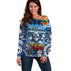 Custom NAIDOC Week 2024 Bulldogs Off Shoulder Sweater Mascot Rugby