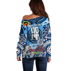 Custom NAIDOC Week 2024 Bulldogs Off Shoulder Sweater Mascot Rugby