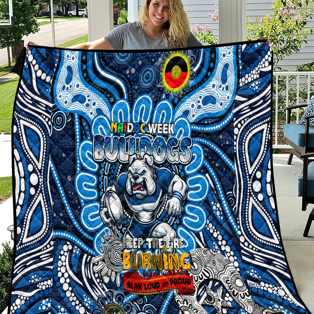 NAIDOC Week 2024 Bulldogs Quilt Mascot Rugby
