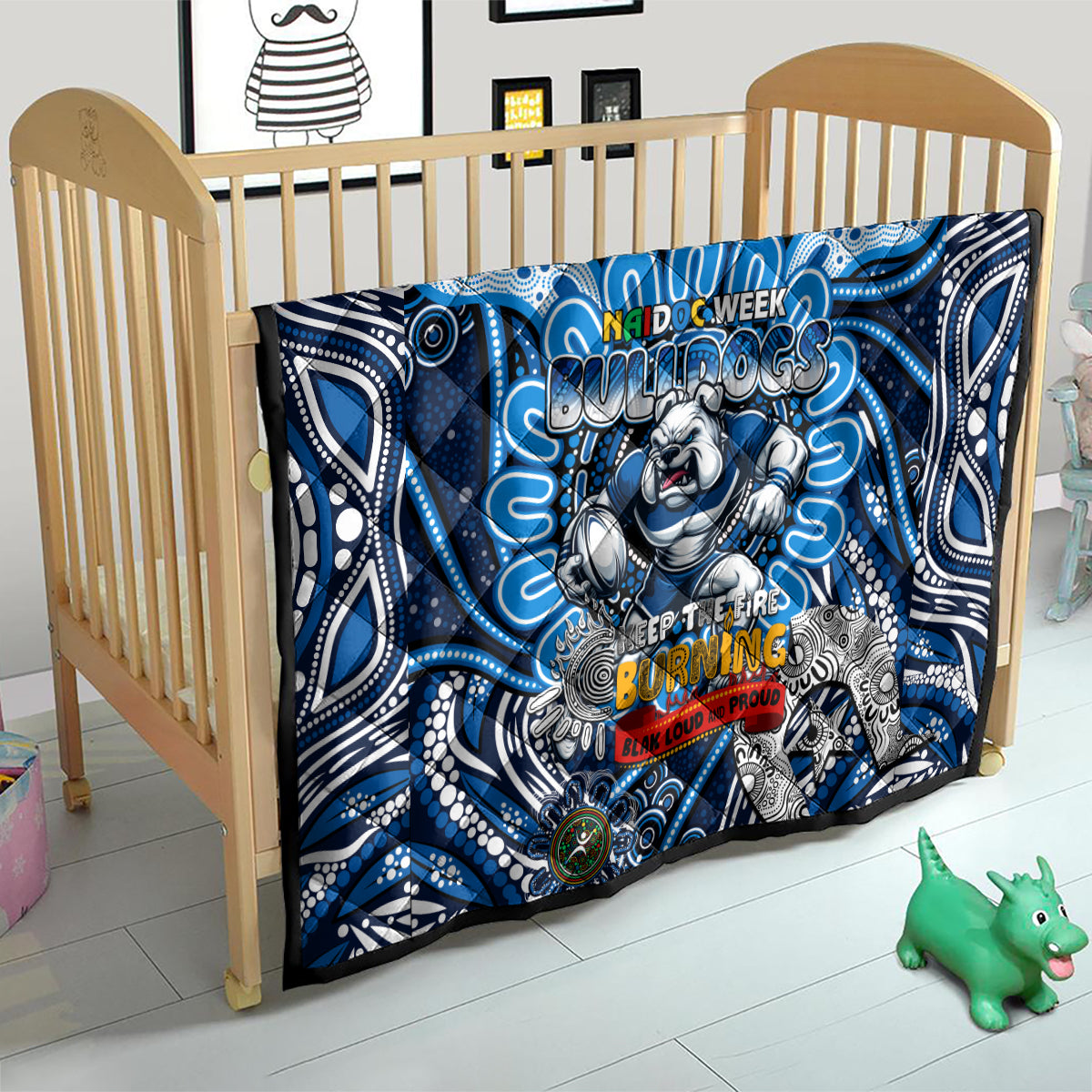 NAIDOC Week 2024 Bulldogs Quilt Mascot Rugby