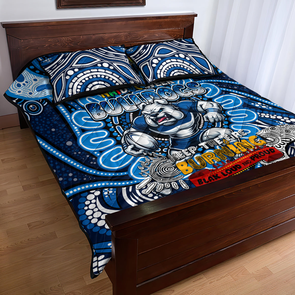 NAIDOC Week 2024 Bulldogs Quilt Bed Set Mascot Rugby
