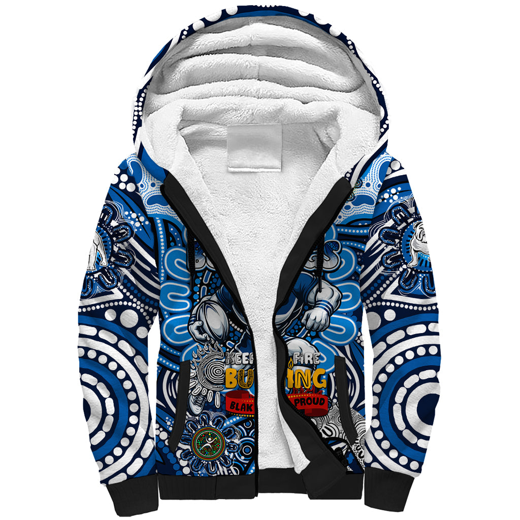 Custom NAIDOC Week 2024 Bulldogs Sherpa Hoodie Mascot Rugby