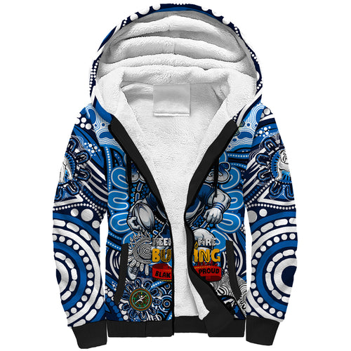 Custom NAIDOC Week 2024 Bulldogs Sherpa Hoodie Mascot Rugby