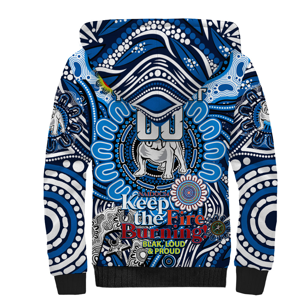 Custom NAIDOC Week 2024 Bulldogs Sherpa Hoodie Mascot Rugby