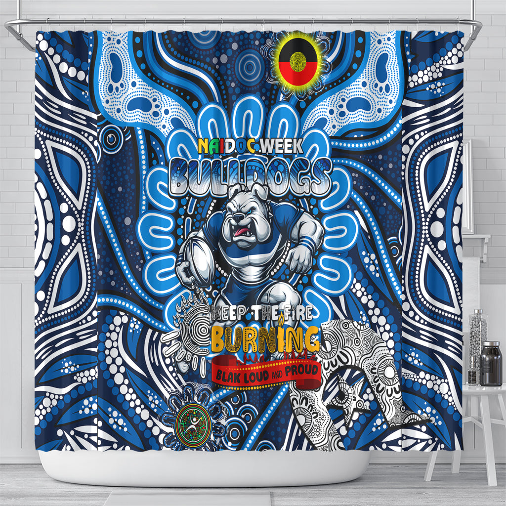 NAIDOC Week 2024 Bulldogs Shower Curtain Mascot Rugby
