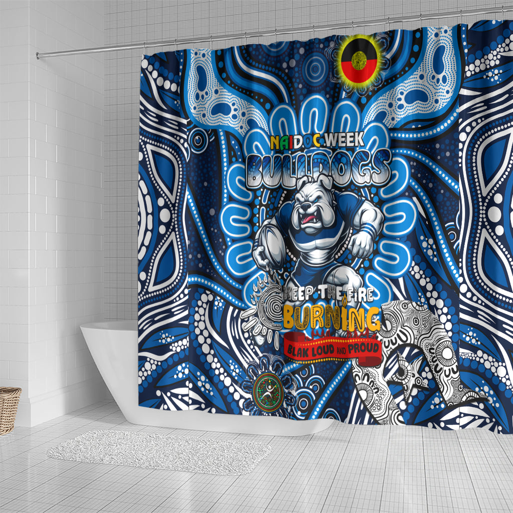NAIDOC Week 2024 Bulldogs Shower Curtain Mascot Rugby