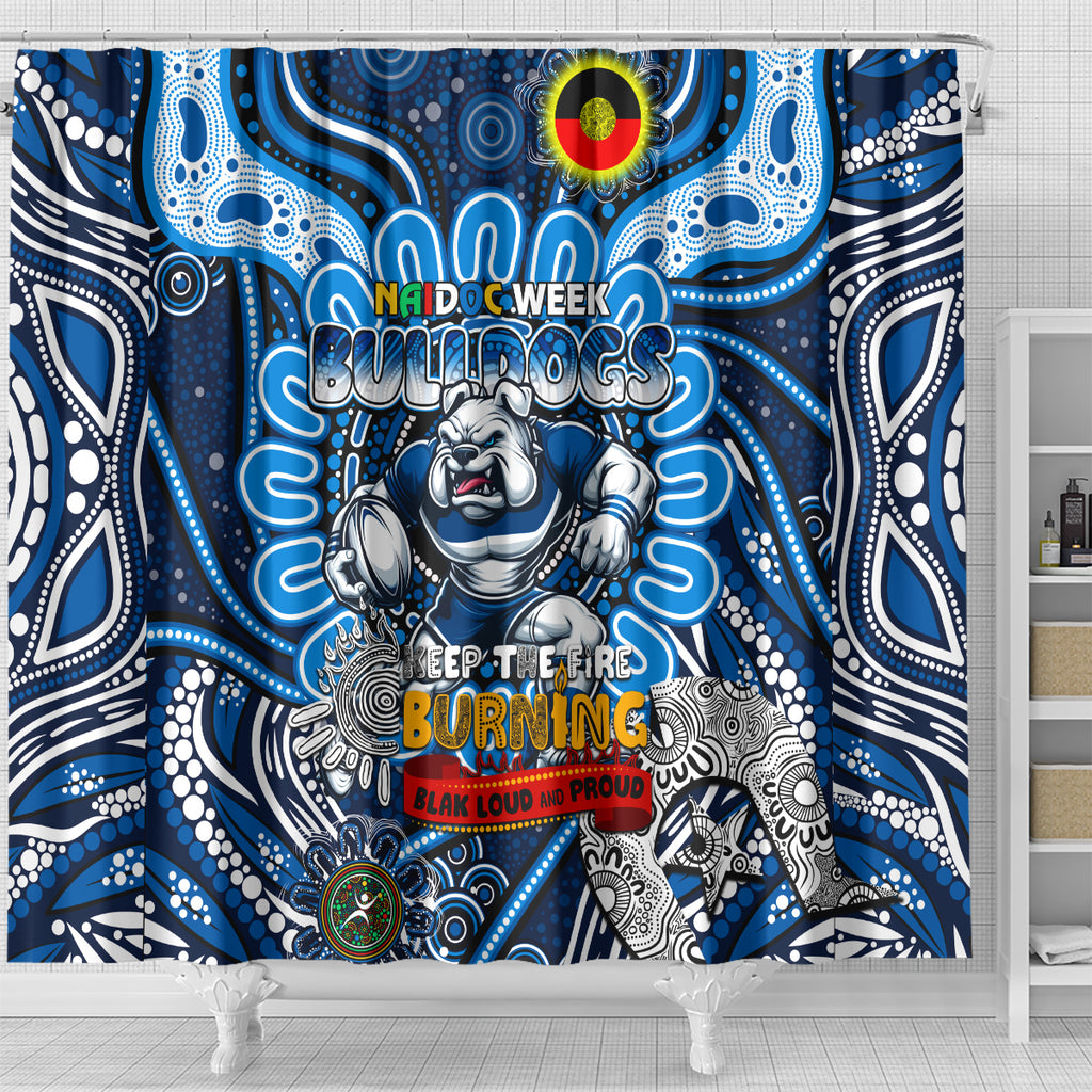 NAIDOC Week 2024 Bulldogs Shower Curtain Mascot Rugby