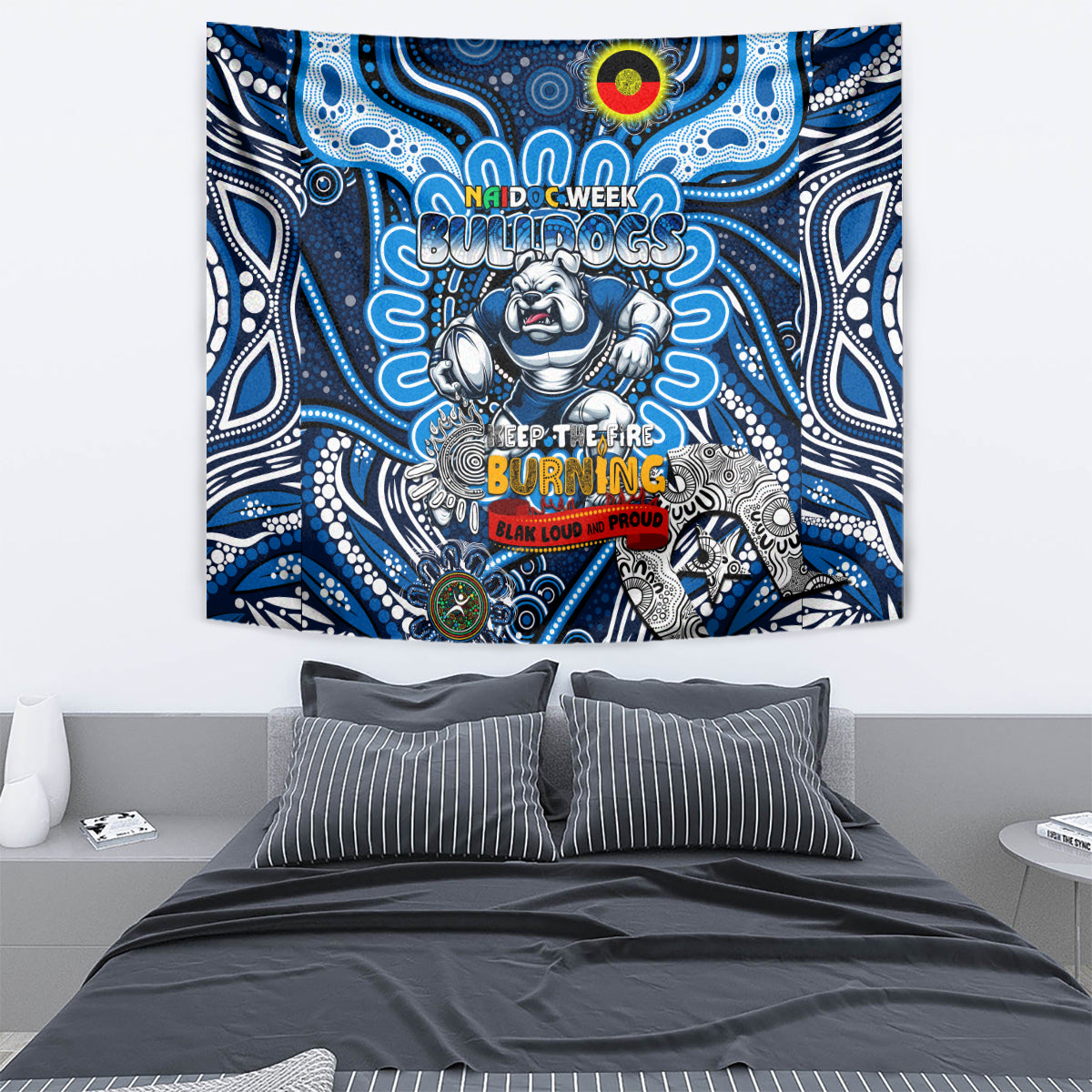 NAIDOC Week 2024 Bulldogs Tapestry Mascot Rugby