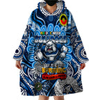 Custom NAIDOC Week 2024 Bulldogs Wearable Blanket Hoodie Mascot Rugby