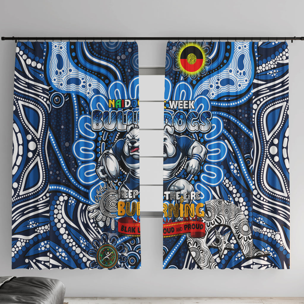 NAIDOC Week 2024 Bulldogs Window Curtain Mascot Rugby