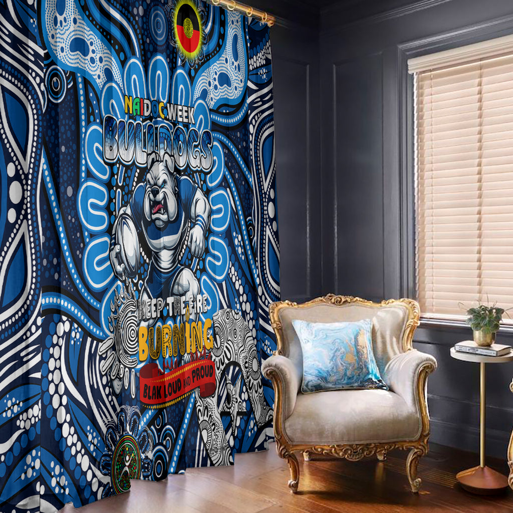 NAIDOC Week 2024 Bulldogs Window Curtain Mascot Rugby