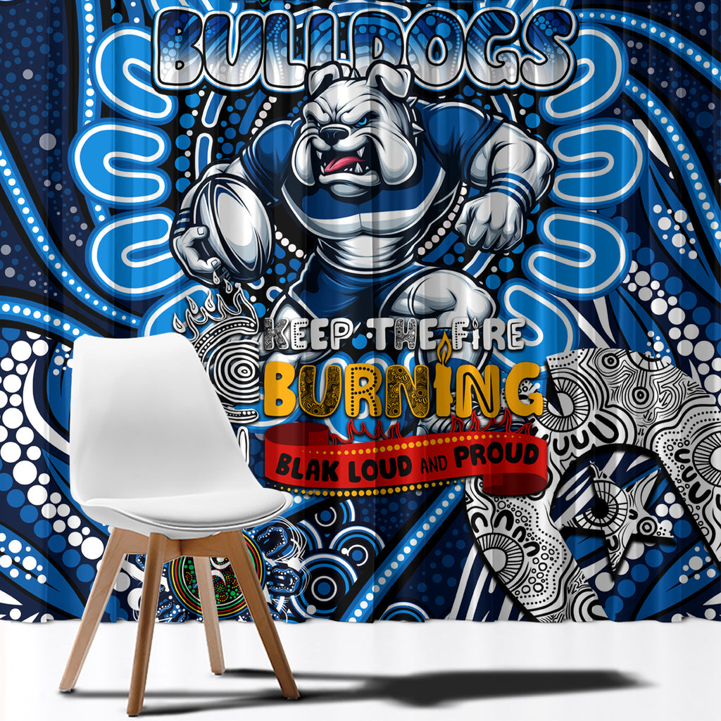 NAIDOC Week 2024 Bulldogs Window Curtain Mascot Rugby
