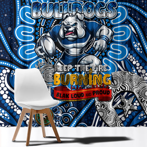 NAIDOC Week 2024 Bulldogs Window Curtain Mascot Rugby
