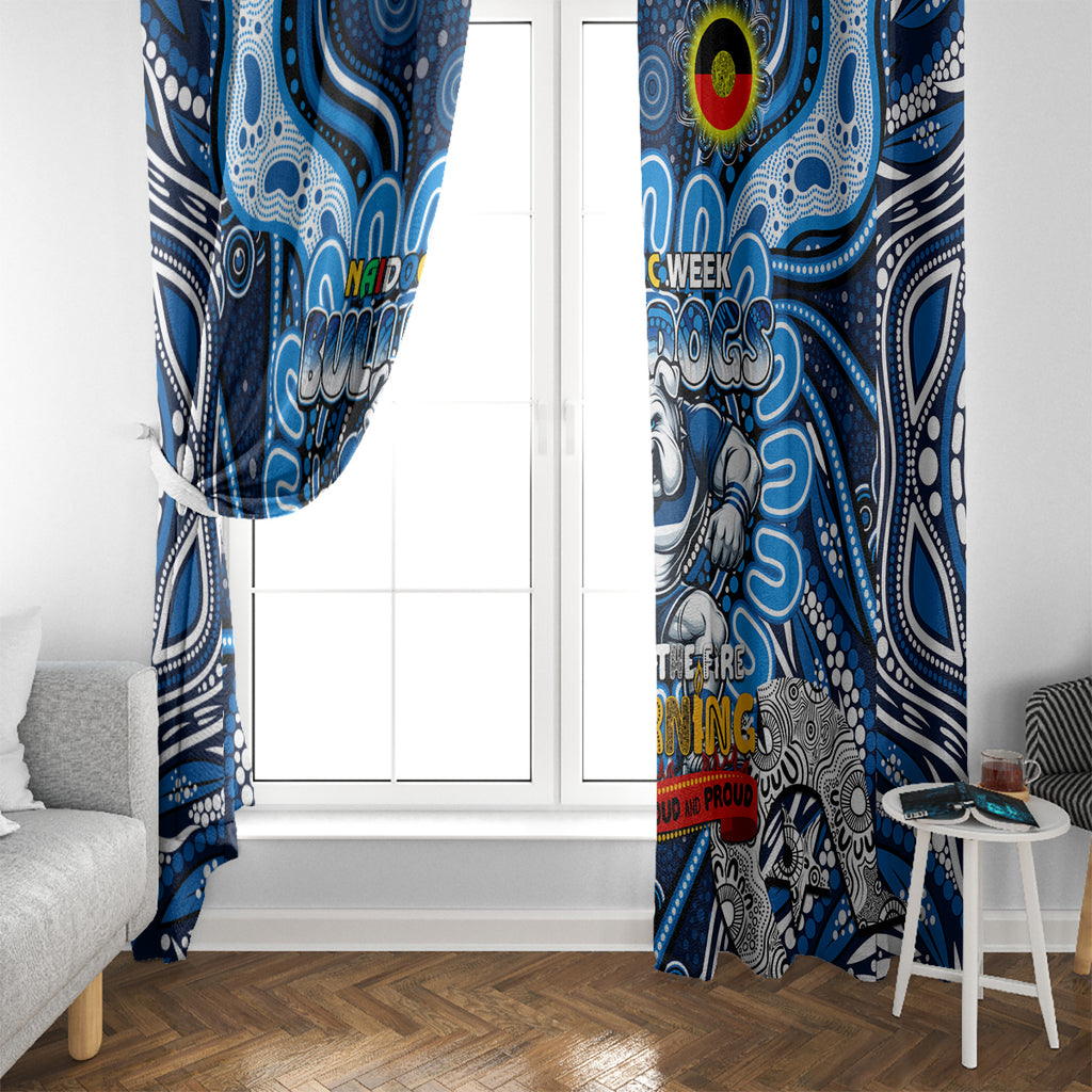 NAIDOC Week 2024 Bulldogs Window Curtain Mascot Rugby