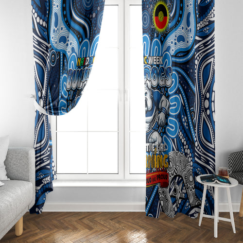 NAIDOC Week 2024 Bulldogs Window Curtain Mascot Rugby