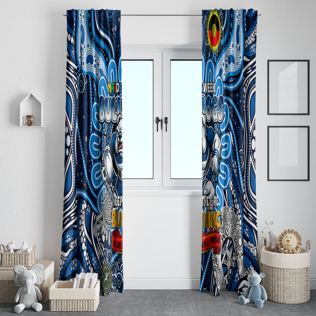 NAIDOC Week 2024 Bulldogs Window Curtain Mascot Rugby
