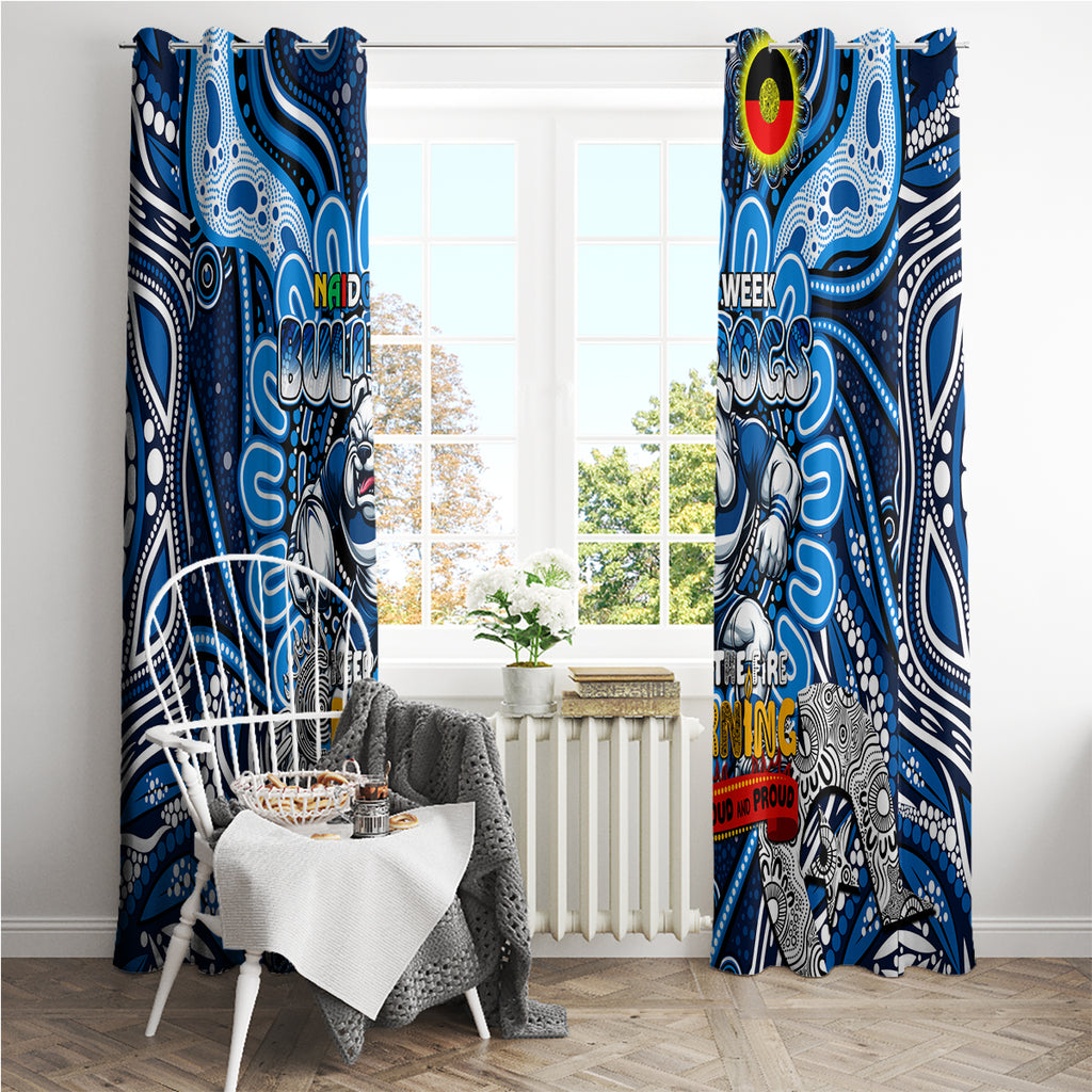 NAIDOC Week 2024 Bulldogs Window Curtain Mascot Rugby