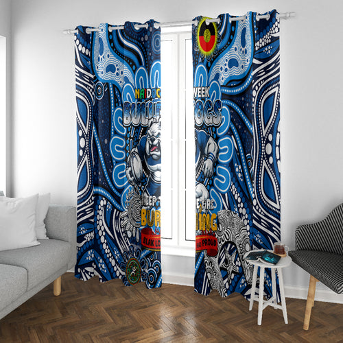 NAIDOC Week 2024 Bulldogs Window Curtain Mascot Rugby