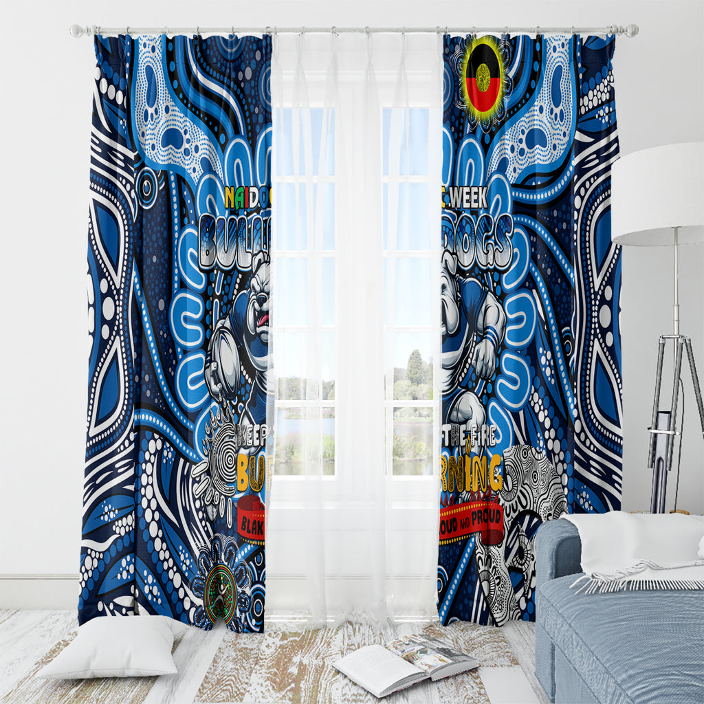 NAIDOC Week 2024 Bulldogs Window Curtain Mascot Rugby