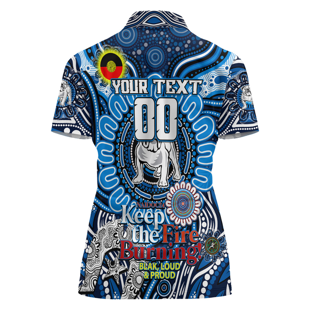 Custom NAIDOC Week 2024 Bulldogs Women Polo Shirt Mascot Rugby