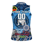 Custom NAIDOC Week 2024 Bulldogs Women Sleeveless Polo Shirt Mascot Rugby