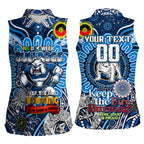 Custom NAIDOC Week 2024 Bulldogs Women Sleeveless Polo Shirt Mascot Rugby