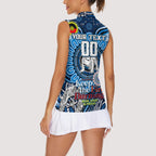 Custom NAIDOC Week 2024 Bulldogs Women Sleeveless Polo Shirt Mascot Rugby