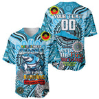 Custom NAIDOC Week 2024 Sharks Baseball Jersey Mascot Rugby