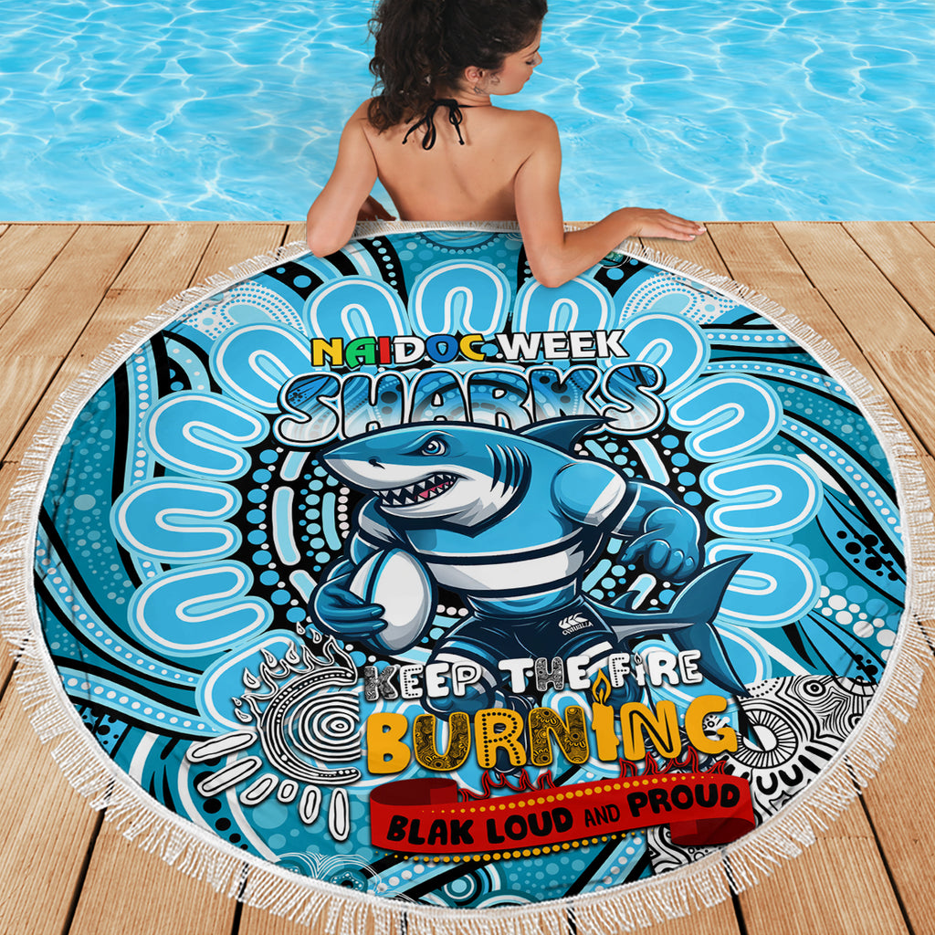 NAIDOC Week 2024 Sharks Beach Blanket Mascot Rugby