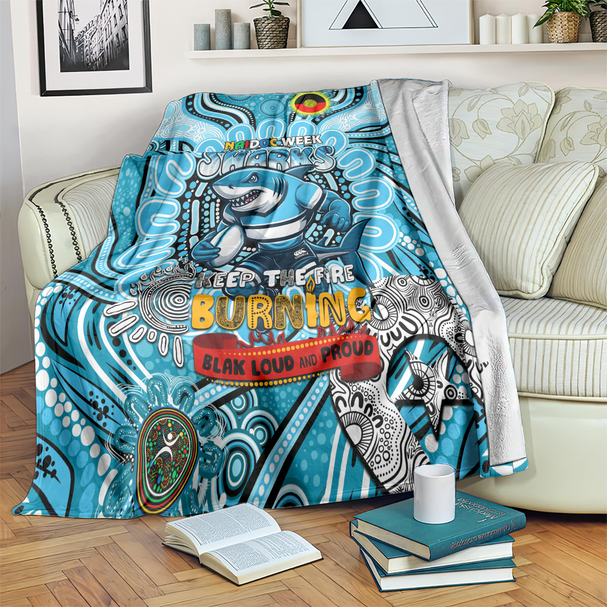 NAIDOC Week 2024 Sharks Blanket Mascot Rugby