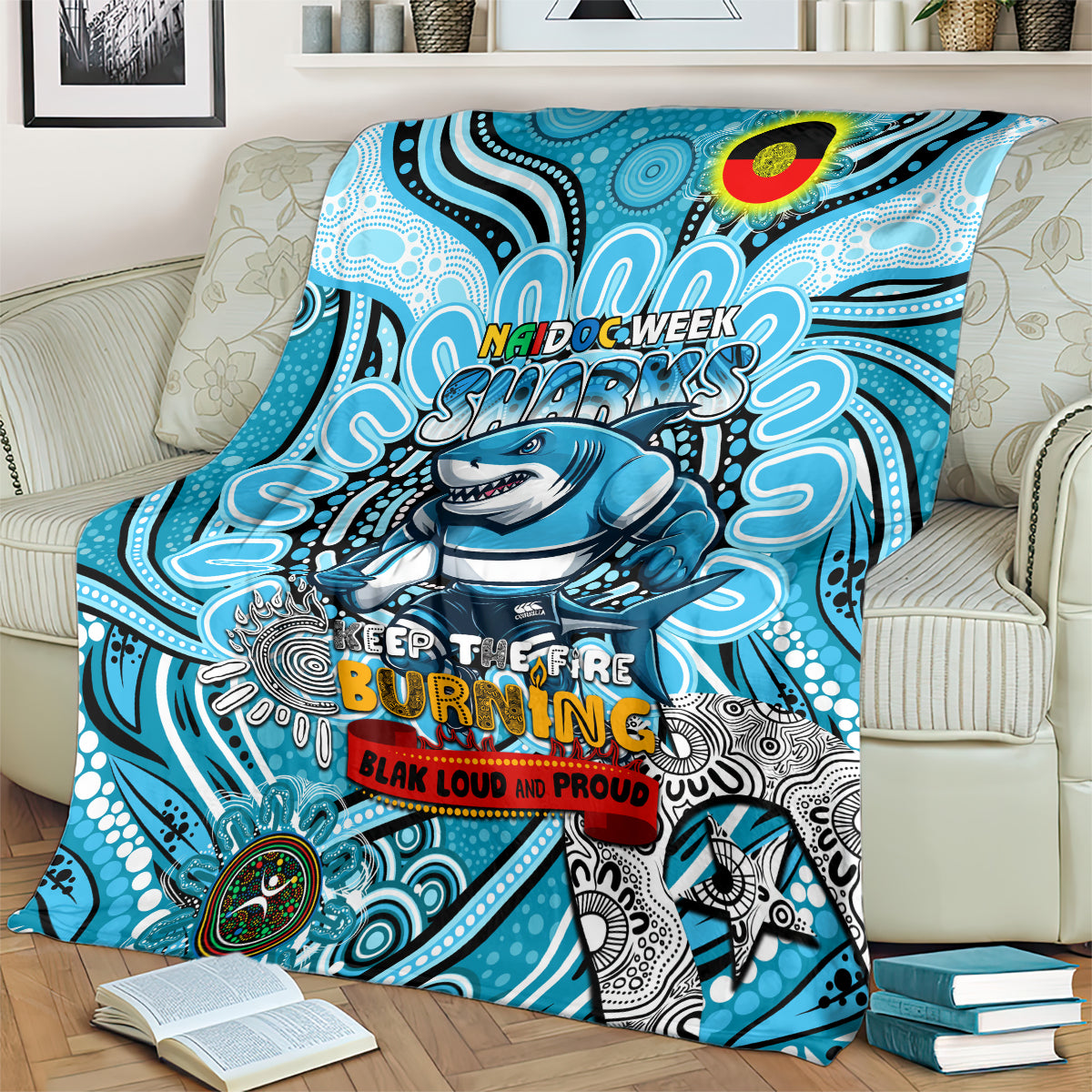 NAIDOC Week 2024 Sharks Blanket Mascot Rugby
