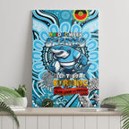 NAIDOC Week 2024 Sharks Canvas Wall Art Mascot Rugby