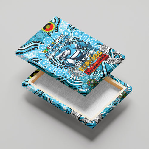 NAIDOC Week 2024 Sharks Canvas Wall Art Mascot Rugby
