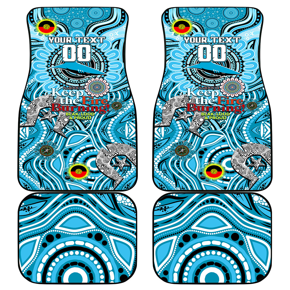 NAIDOC Week 2024 Sharks Car Mats Mascot Rugby