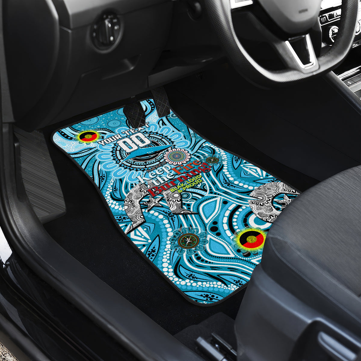 NAIDOC Week 2024 Sharks Car Mats Mascot Rugby