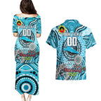 Custom NAIDOC Week 2024 Sharks Couples Matching Puletasi and Hawaiian Shirt Mascot Rugby