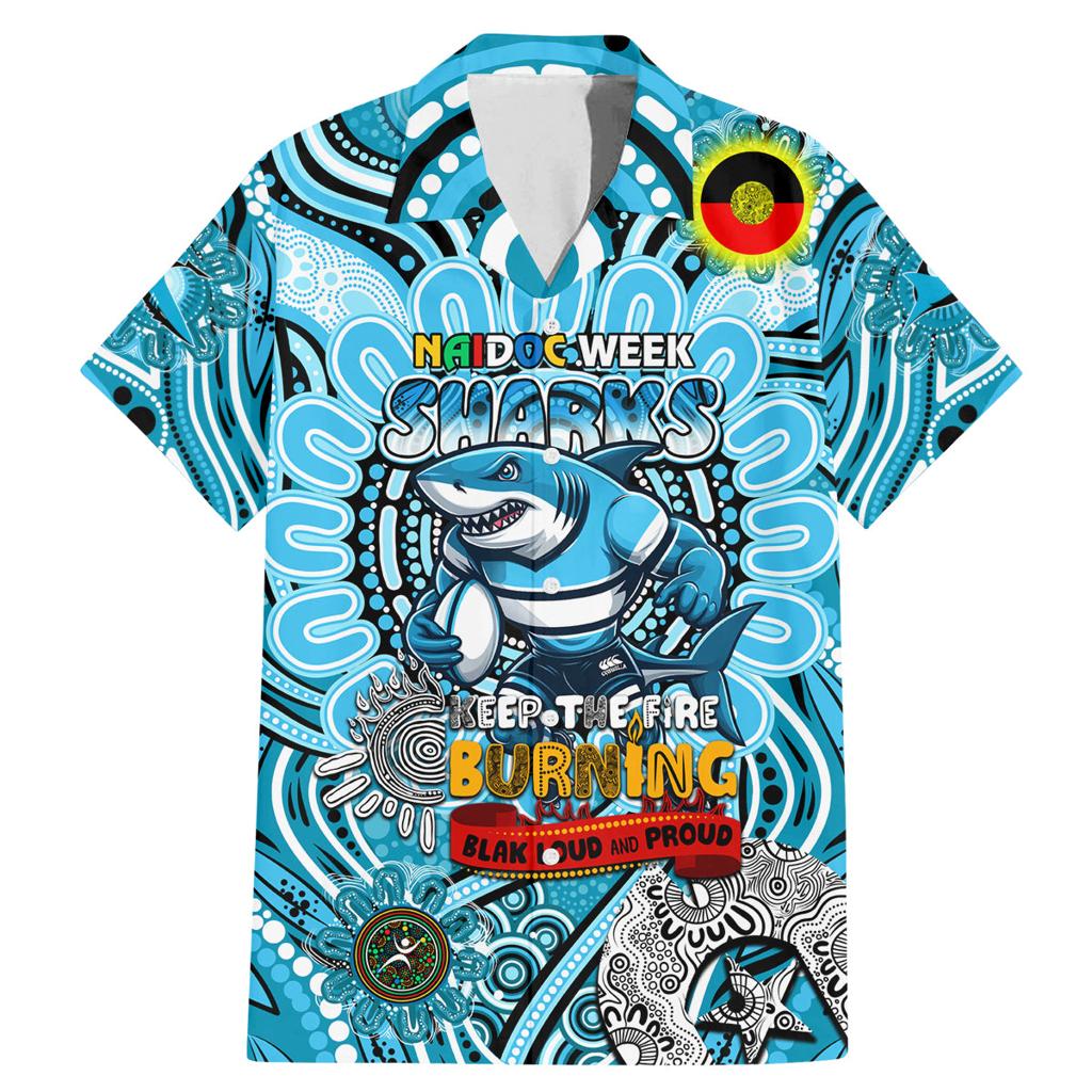 Custom NAIDOC Week 2024 Sharks Family Matching Mermaid Dress and Hawaiian Shirt Mascot Rugby