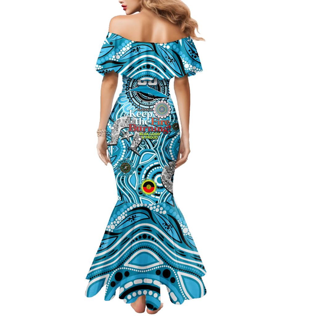 Custom NAIDOC Week 2024 Sharks Family Matching Mermaid Dress and Hawaiian Shirt Mascot Rugby