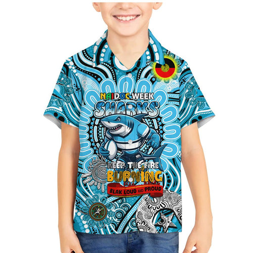Custom NAIDOC Week 2024 Sharks Family Matching Mermaid Dress and Hawaiian Shirt Mascot Rugby