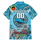 Custom NAIDOC Week 2024 Sharks Family Matching Off Shoulder Maxi Dress and Hawaiian Shirt Mascot Rugby