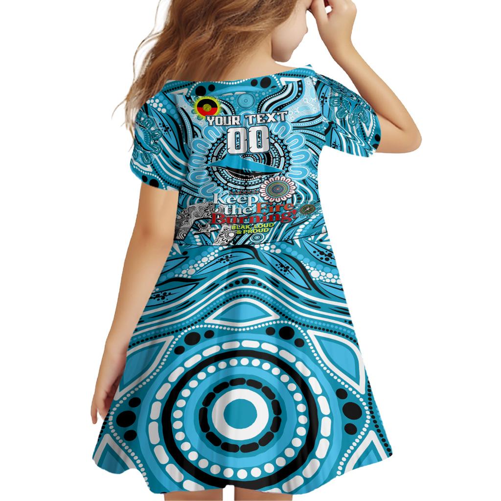 Custom NAIDOC Week 2024 Sharks Family Matching Off Shoulder Short Dress and Hawaiian Shirt Mascot Rugby