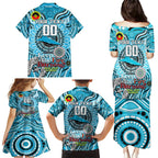 Custom NAIDOC Week 2024 Sharks Family Matching Puletasi and Hawaiian Shirt Mascot Rugby