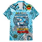Custom NAIDOC Week 2024 Sharks Family Matching Short Sleeve Bodycon Dress and Hawaiian Shirt Mascot Rugby