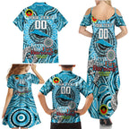 Custom NAIDOC Week 2024 Sharks Family Matching Summer Maxi Dress and Hawaiian Shirt Mascot Rugby