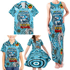 Custom NAIDOC Week 2024 Sharks Family Matching Tank Maxi Dress and Hawaiian Shirt Mascot Rugby