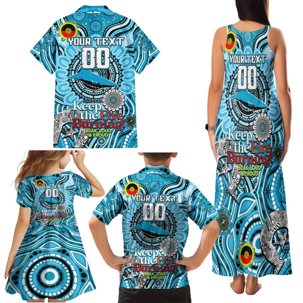 Custom NAIDOC Week 2024 Sharks Family Matching Tank Maxi Dress and Hawaiian Shirt Mascot Rugby