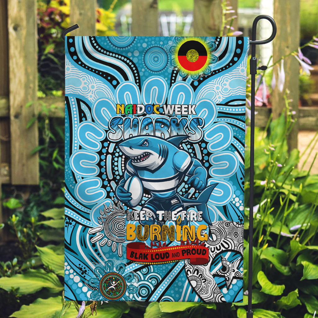 NAIDOC Week 2024 Sharks Garden Flag Mascot Rugby